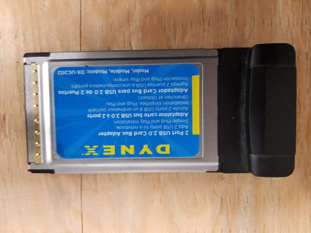 DYNEX DX-UC202 2-Port USB 2.0 CARD BUS ADAPTER w/ 2 HIGH SPEED USB PORTS 