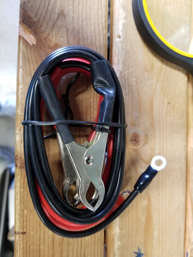 Red & Black Cables with Clips