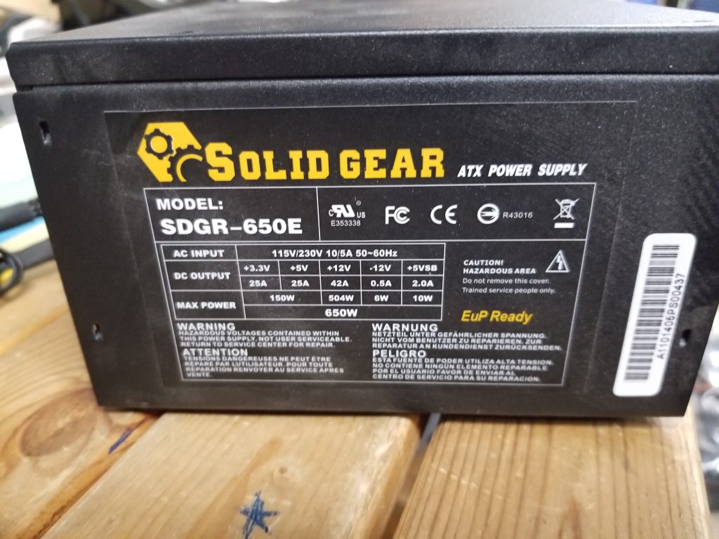 Solid Gear Power Supply SDGR-650E